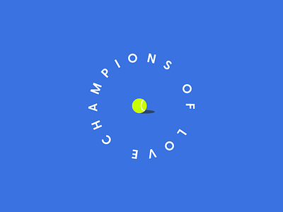 Champions of Love badge brand identity branding identity logo logotype screenprint t shirt design tennis