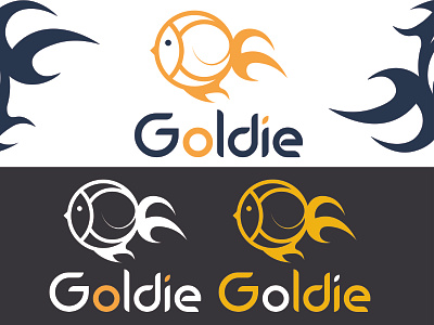Goldie Fish Logo Design Dribbble app branding design fish and chicken fish and chip fish cat fish hooks fish logo fish market graphic design logo typography vector