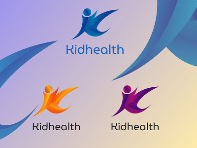 Kidhealth Logo Design, K letter Logo Design