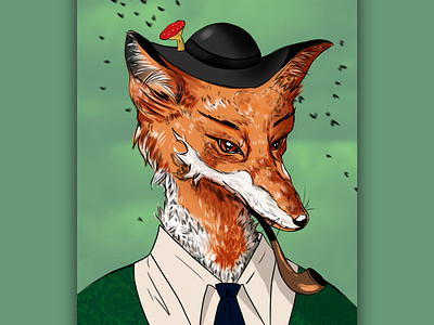 Fox illustration for a book book illustration digital art graphic design illustration
