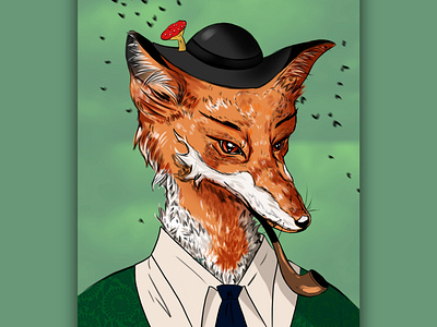Fox illustration  for a book