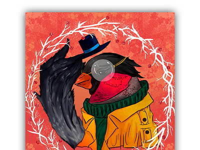 Robin the Bird illustration for a children's book design graphic design illustration