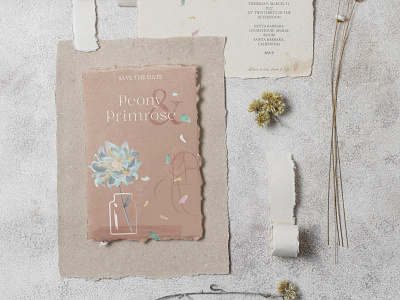 Watercolor wedding invitation