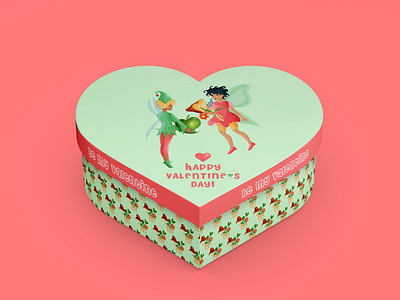Valentine's day gift box design design fairies graphic design illustration pattern valentines day vector
