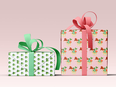 Gift box wrapping design design gift box design graphic design illustration pattern valentines day vector