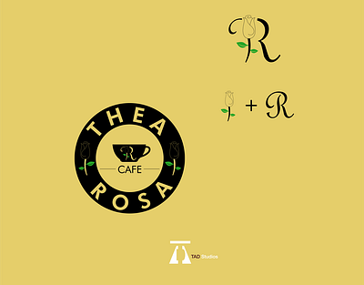 Thea Rosa Cafe branding design graphic design logo vector