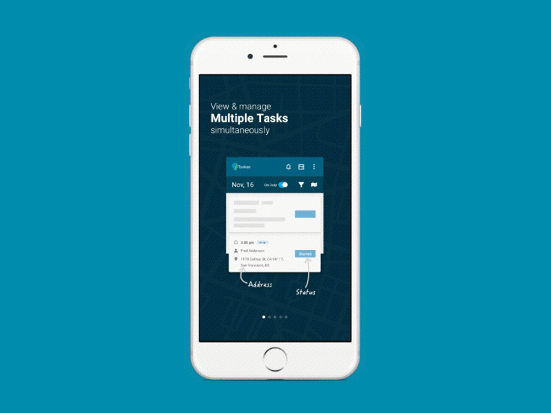Tookan (Fleet App Walkthrough) app delivery fleet gif mockup pickup tutorials ui ux walkthrough
