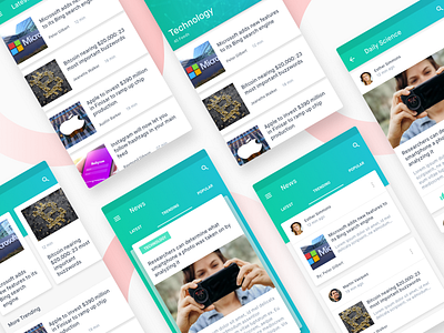 News Feed Material App Concept app article card concept feed material news ui ux
