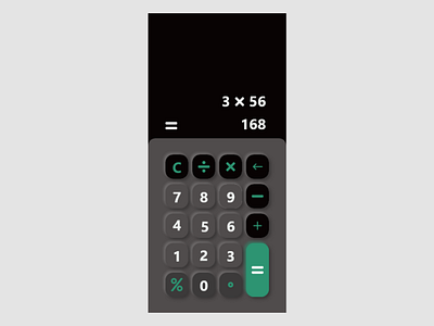 Day 4 Daily UI Challenge - Neumorphism Calculator App app calculator dailyui dailyuichallenge mathematics neumorphicdesign numbers ui ux