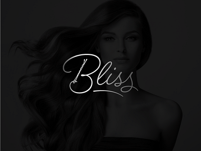 Bliss Hair Salon - SF beauty beauty salon bobby pin cursive hair hair salon logo san francisco script