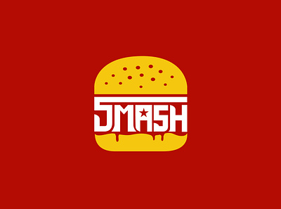 SMASH - BURGER BRAND LOGO brand logo business logo custom logo design flat food graphic design hire me icon illustrator logo logo designer minimal packaging professional logo sidlogodesign sticker typography vector