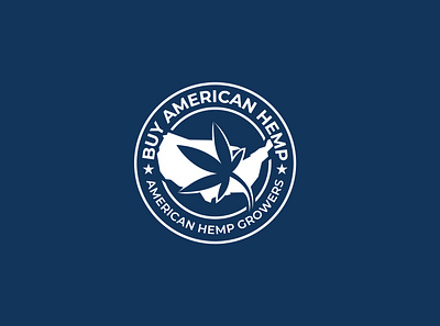 BUY AMERICAN HEMP LOGO american hemp brand logo business logo cbd corporate custom logo flat graphic design hemp illustrator logo logo creator logo designer marijuana minimal photoshop professional vector design versatile weed logo