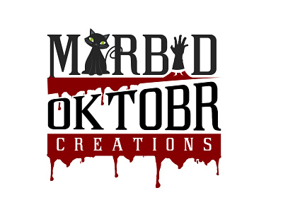 MORBID OKTOBR CREATIONS - Custom Logo Design blood branding cat creative logo custom logo customize designer graphic design hand logo logo design order now order today