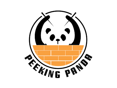PEEKING PANDA - Custom Logo Design