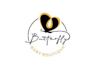 Butterfly Baby Boutique - Custom Logo Design baby boutique brand brand identity branding butterfly clothing creative logo custom logo dressing graphic design high quality logo order now order today professional logo sidlogodesign