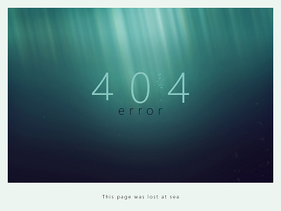 Error 404 Sea 404 404 error deep design sea webdesign