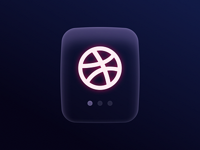 Design Rebound: Neon Glass Effect using Dribbble Logo