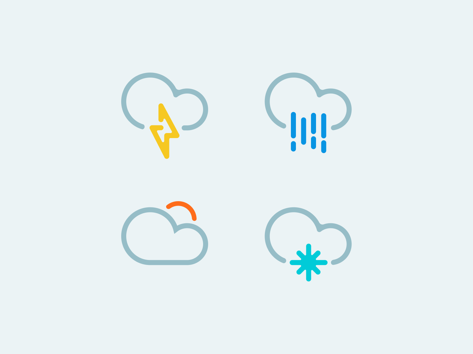 Dribbble Design Rebound: Weather Icons by Ryan Guerra on Dribbble