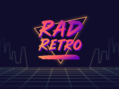 Rad Retro (Video-game Arcade Logo) 80s 90s arcade arcade logo branding dribbble shots gaming gaming logo graphic design logo neon rad rebound shots retro retro logo typ typography video game video game logo vintage