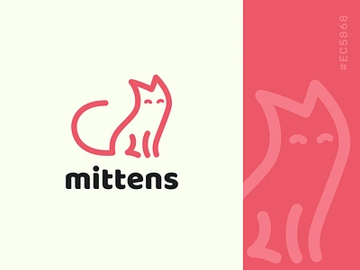 Rebound Shot: Mittens Cat Logo brand branding cat cat logo cute cute cat design doodle drawing dribbble illustration kitten logo mitten mittens pink pink logo typography ui vector