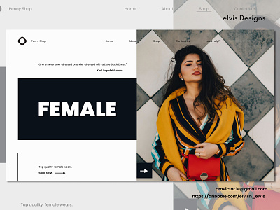 Penny Fashion Shop branding business website design fas fashion figma logo portfolio ui web design