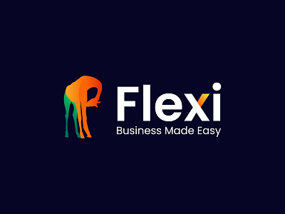 Flexi animal design flexi fun giraffe logo modern playful simple