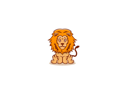 Lion mascot lion mascot orange playful