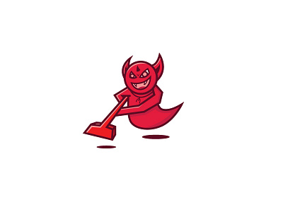 Carpet Demon carpentry cleaning demon devil evil red