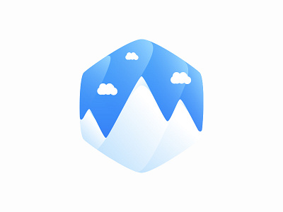 Day8 - Ski Mountain Logo blue dailylogochallenge mountain snow