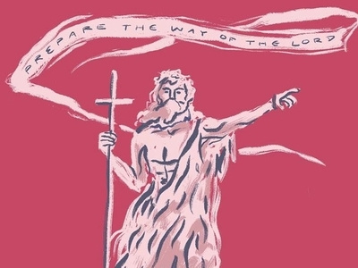 John the Baptist illustrated illustration ipad pro procreate app religious