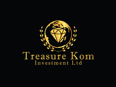 Investment Logos | Treasure Kom Investment Ltd 3d branding company logo design financelogo graphic design illustration investment logo logodesign logotype vector
