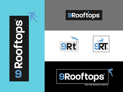 9Rooftops Parkour art direction branding concept design graphic design logo