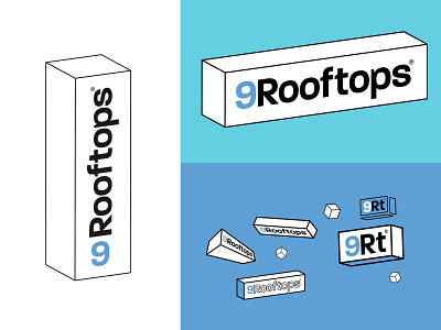 9Rooftop Identity advertising art direction branding design graphic design logo