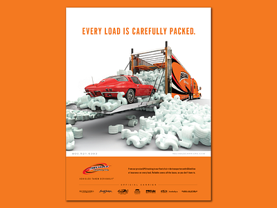 Loaded with care. ad advertising campaign magazine print truck