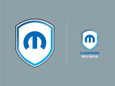 Mopar Protection corporate gradient identity logo mopar shield