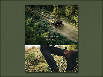 Make Trails Jeep Ad advertising jeep outdoors print wrangler