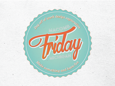 Firday Exploration design exploration illustrator logo michigan retro type vintage