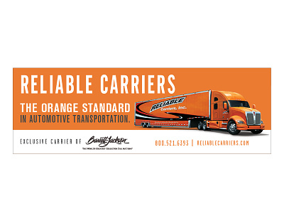 Reliable Web Banner banner design orange reliable truck web