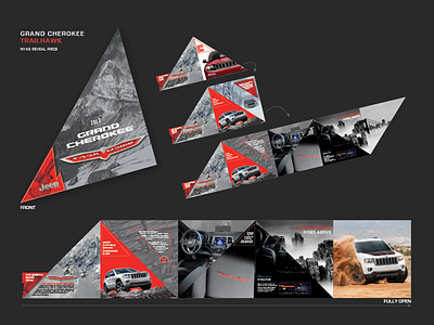 Jeep Grand Cherokee Trailhawk reveal piece adventure autoshow concept design grand cherokee graphic design jeep offroading print trialhawk