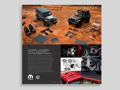 Wrangler Mopar adventure art direction catalog design jeep mopar offloading print wrangler
