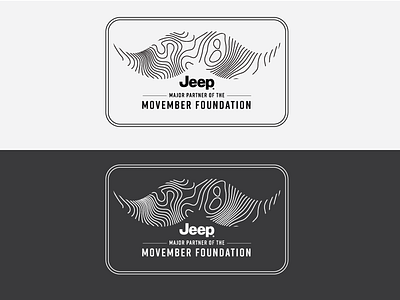 Jeep Movember logo concept art direction beard concept graphic design jeep logo movember mustache offload print