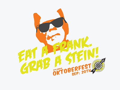 Franks and Steins art direction graphic design oktoberfest shirt design typography vector