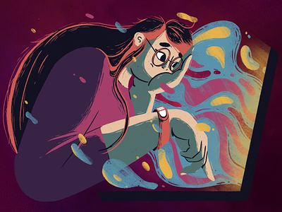 Girl With Laptop designs, themes, templates and downloadable graphic  elements on Dribbble