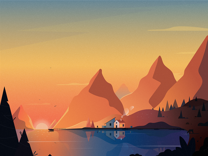 Dusk by Magda for Fireart Studio on Dribbble