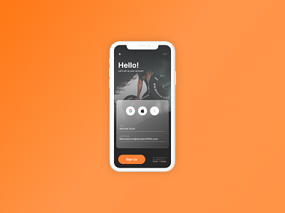 Daily UI Challenge - Day 1 - Sign Up Screen dailyui fitnessapp mobile onboarding signup ui