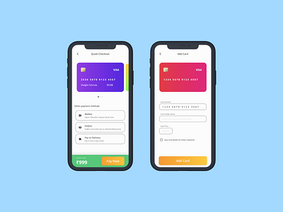 Daily UI Challenge - Day 2 - Credit card checkout Screen