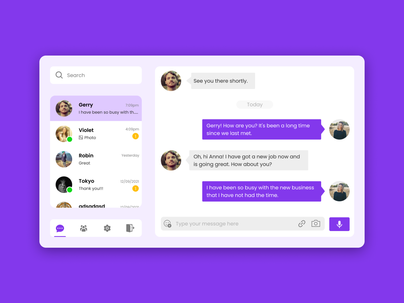 Direct messaging by fahmi on Dribbble