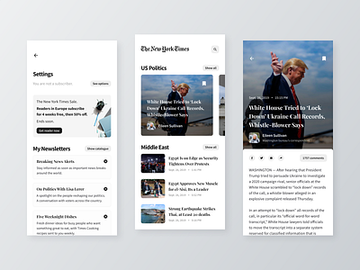 Newspaper app app design design interface ios mobile news newspaper office ui ux