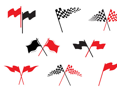 Race flag symbol illustration