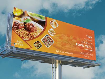 New Digital Billboard Design (Restaurant advertisement) advertising banner billboard billboard design design poster professional restaurant signage